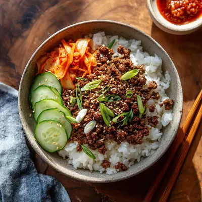 Quick Korean Ground Beef Bowl: Savory Weeknight Delight
