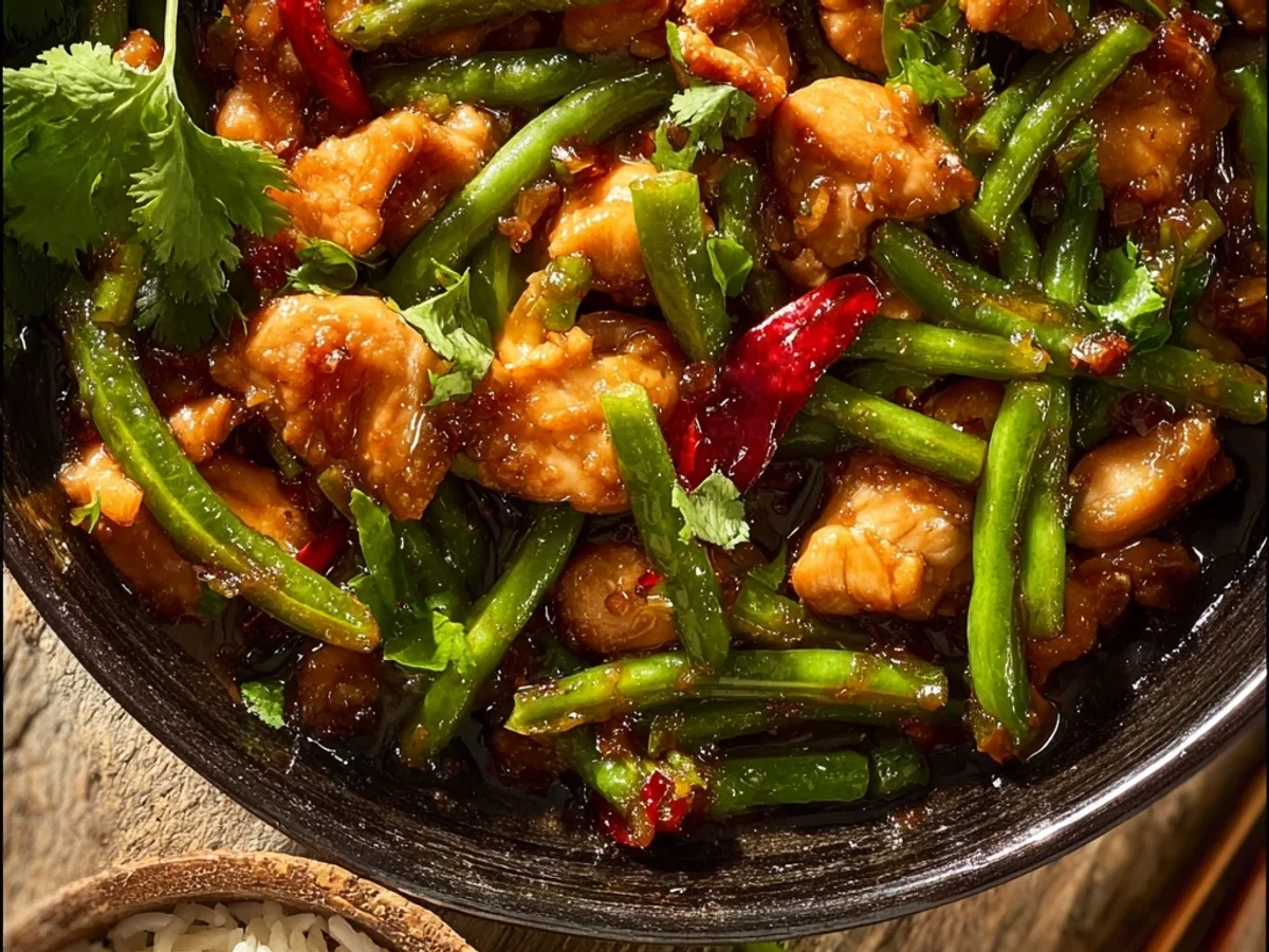 Quick Thai Chicken Stir Fry with Tangy Green Beans - Featured Image