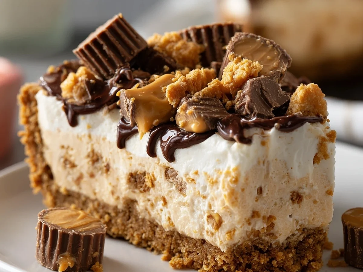 Reese's Peanut Butter Cheesecake Recipe - Featured Image