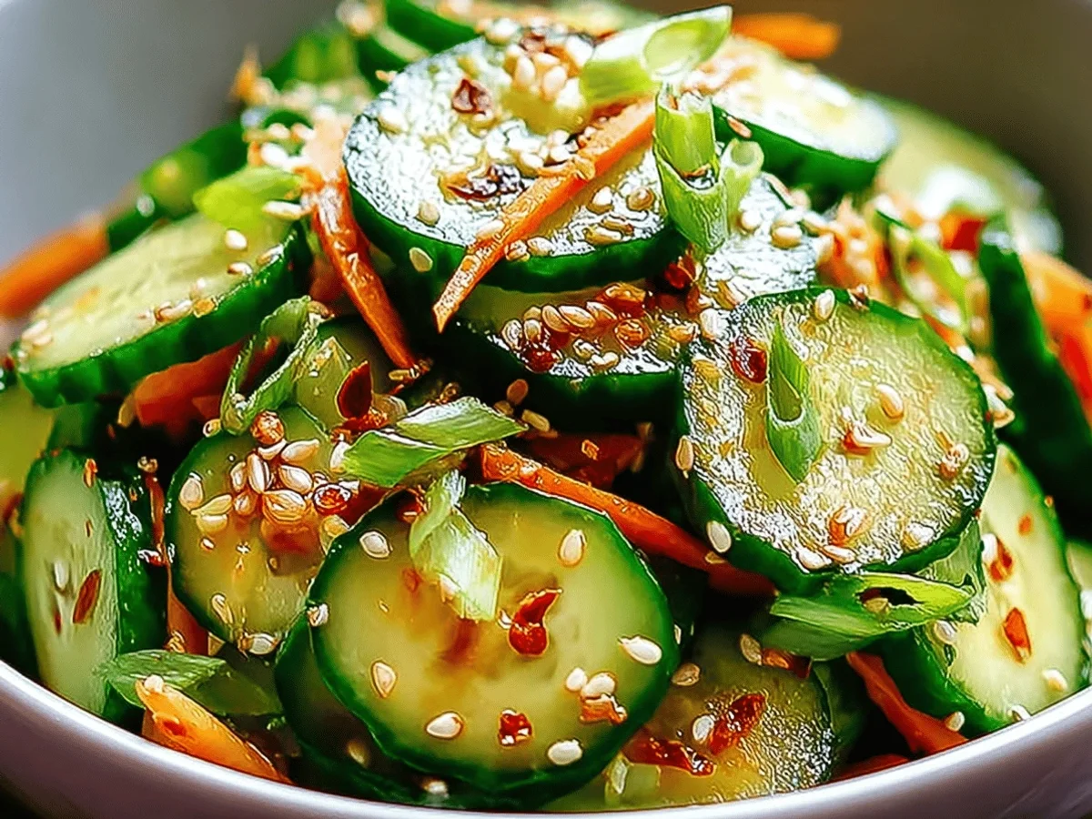 Refreshing Korean Cucumber Salad Recipe - Featured Image