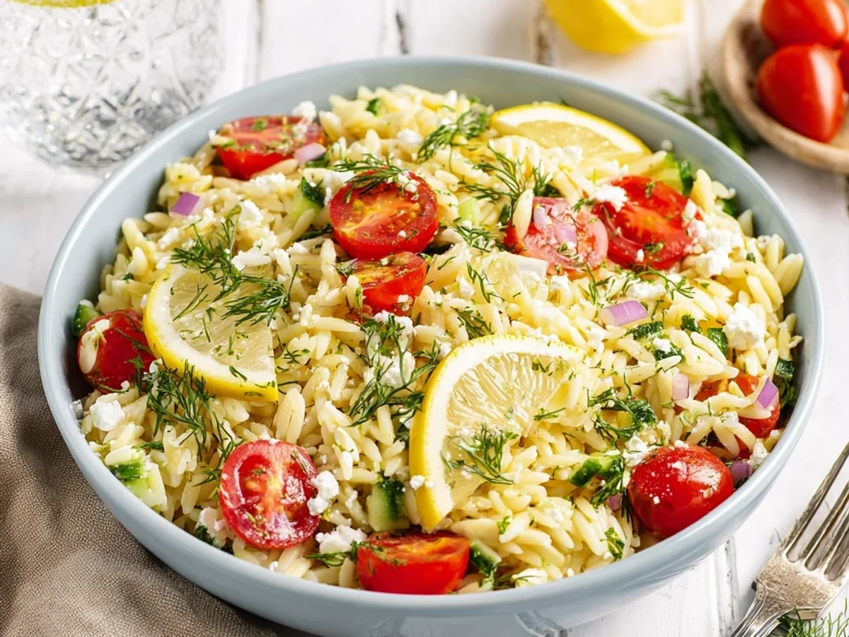 Refreshing Lemon Orzo Salad, Bright & Zesty - Featured Image