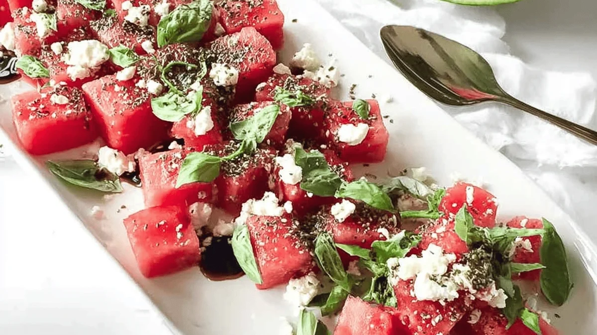 Refreshing Watermelon Basil Feta Salad with a Twist