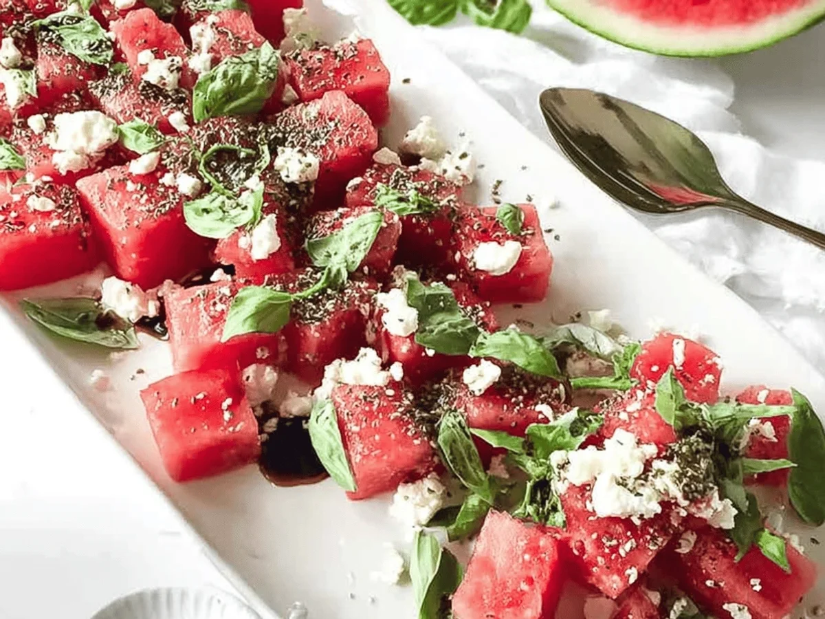 Refreshing Watermelon Basil Feta Salad with a Twist - Featured Image