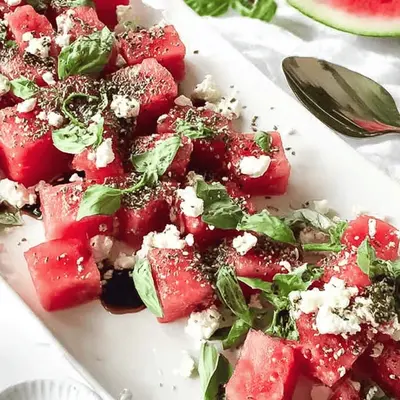 Refreshing Watermelon Basil Feta Salad with a Twist