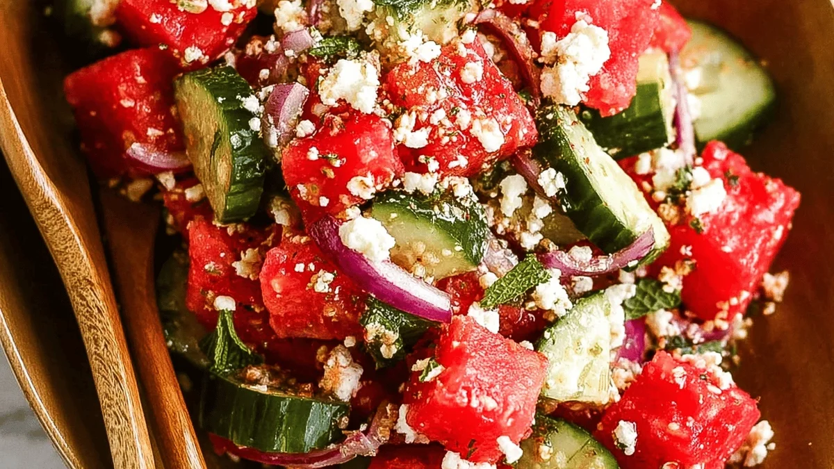 Refreshing Watermelon Cucumber Salad Recipe