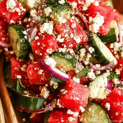 Refreshing Watermelon Cucumber Salad Recipe