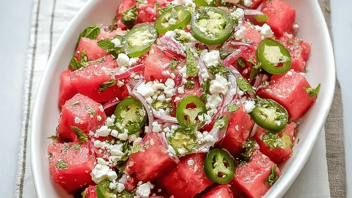 Refreshing Watermelon Feta Mint Salad Recipe