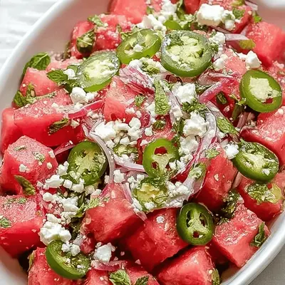 Refreshing Watermelon Feta Mint Salad Recipe