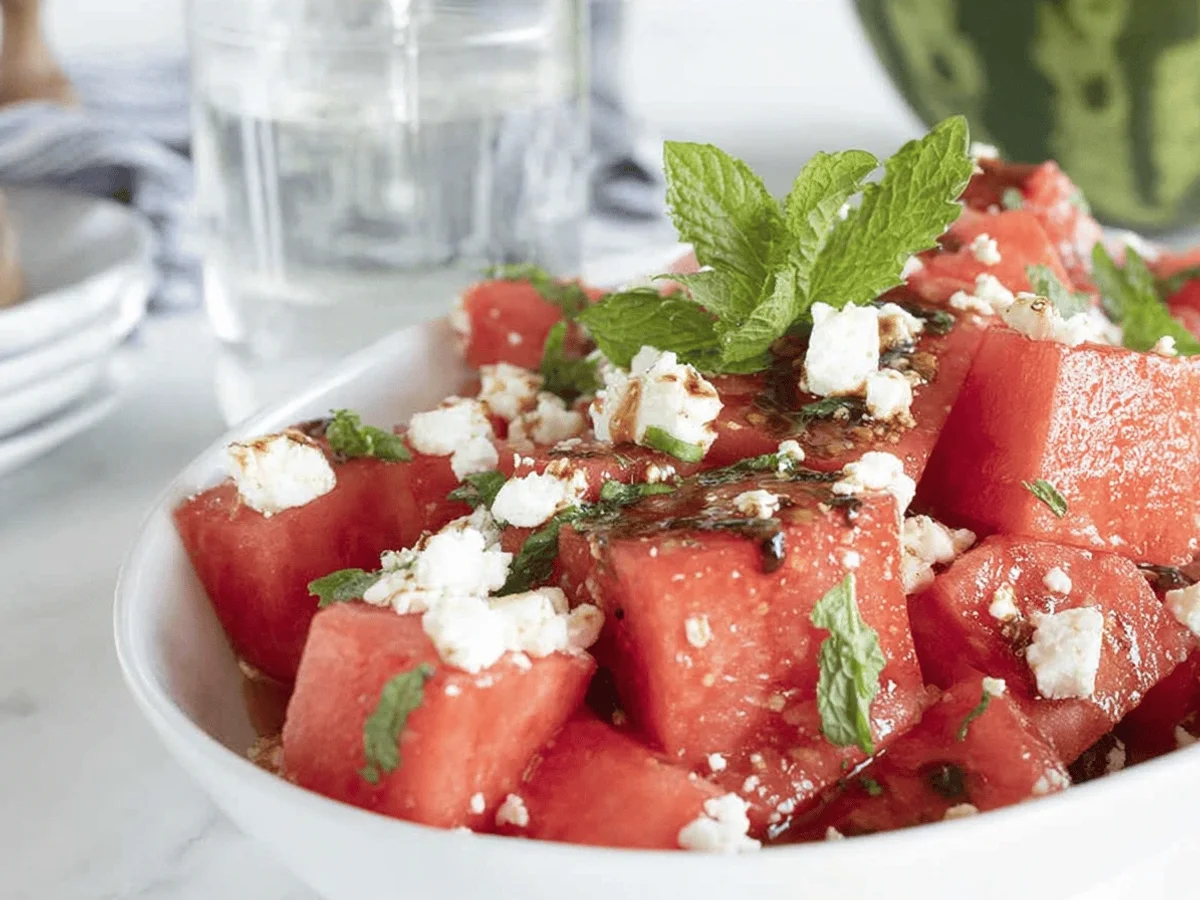 Refreshing Watermelon Feta Salad Recipe - Featured Image