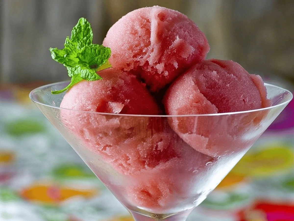 Refreshing Watermelon Sorbet Recipe - Featured Image