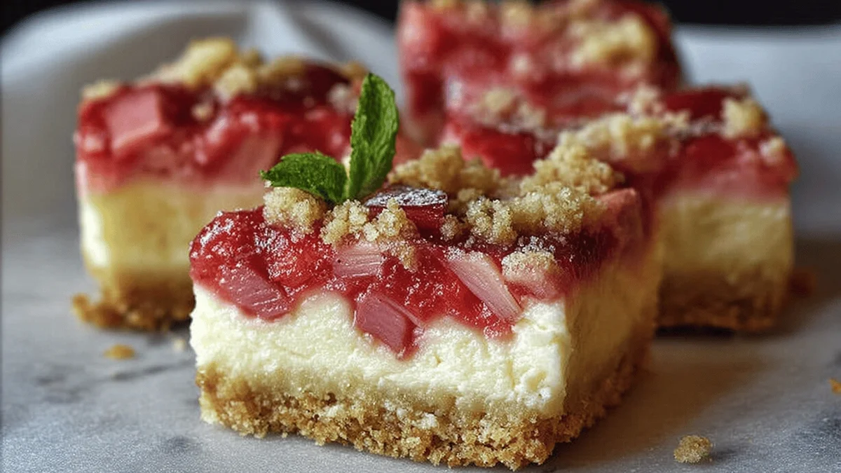 Rhubarb Cheesecake Squares Recipe: A Sweet and Tangy Treat