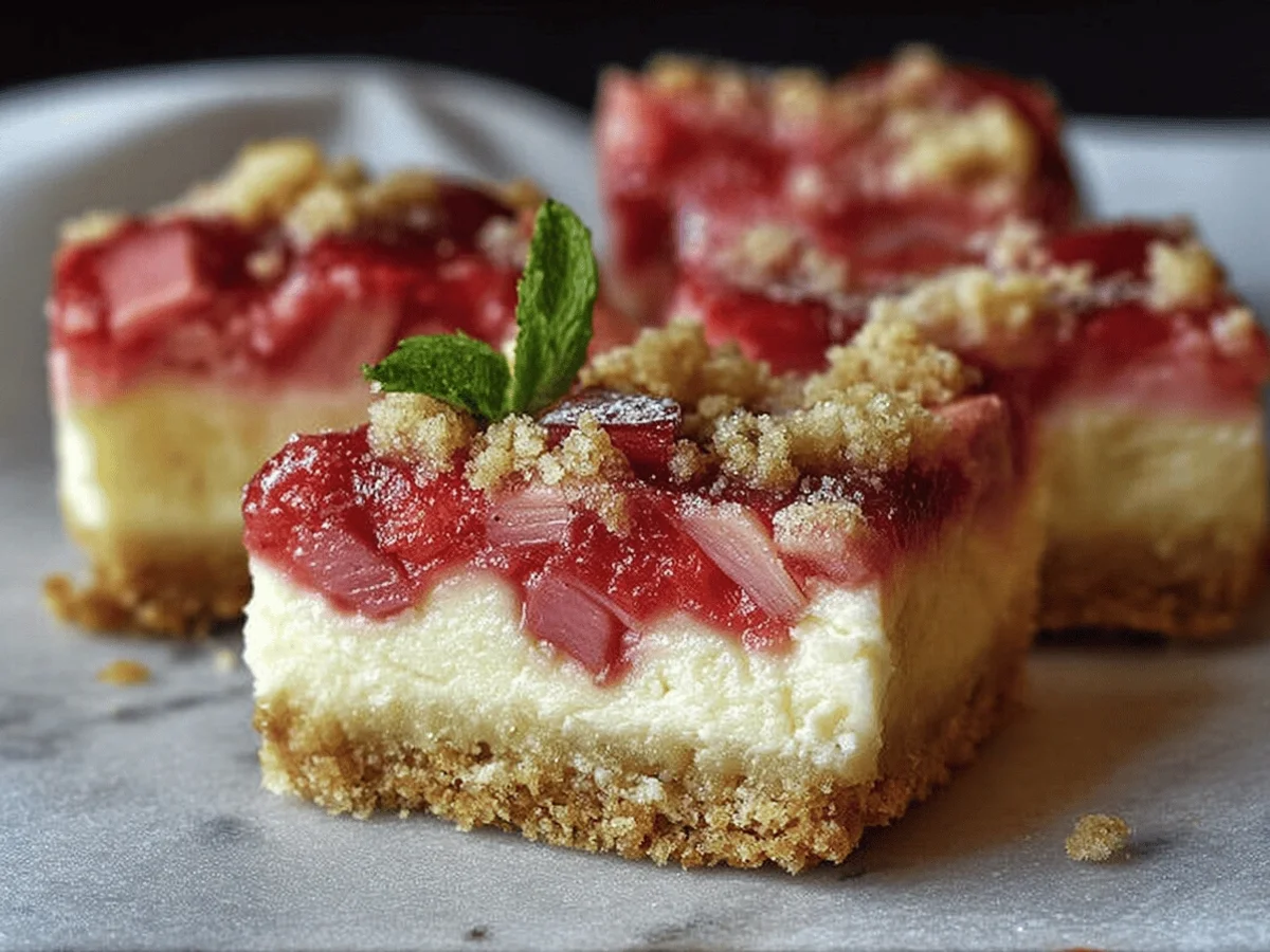 Rhubarb Cheesecake Squares Recipe: A Sweet and Tangy Treat - Featured Image
