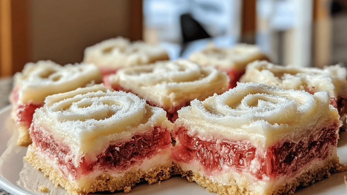 Rhubarb Cream Cheese Bars Recipe You'll Adore