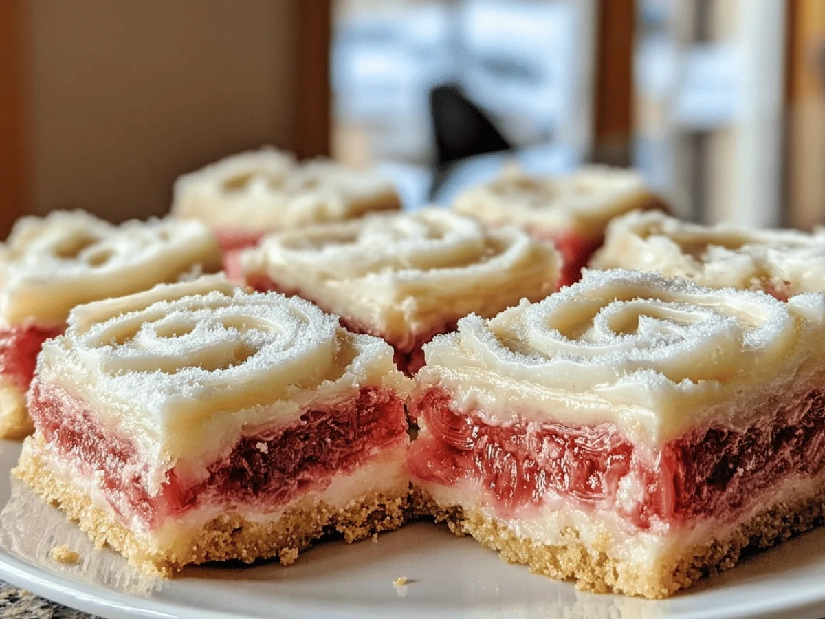 Rhubarb Cream Cheese Bars Recipe You'll Adore - Featured Image