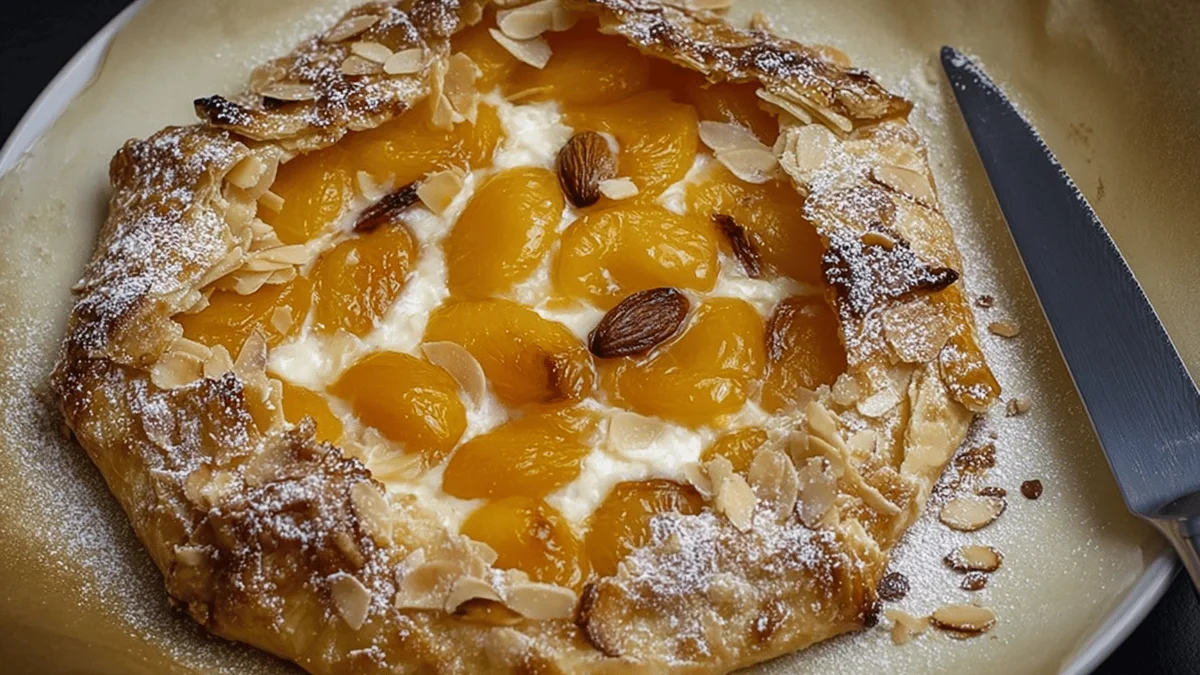 Rich and Buttery Apricot Cheesecake Galette