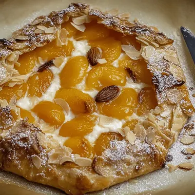 Rich and Buttery Apricot Cheesecake Galette