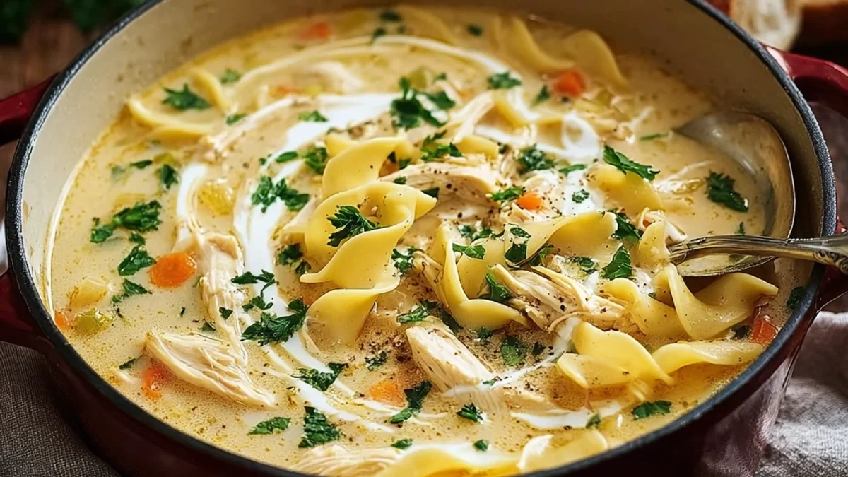 Rich Creamy Chicken Noodle Soup: My Heartwarming Recipe