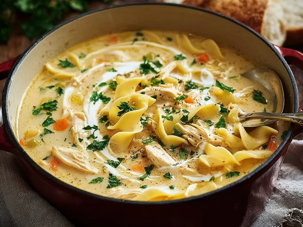 Rich Creamy Chicken Noodle Soup: My Heartwarming Recipe - Featured Image