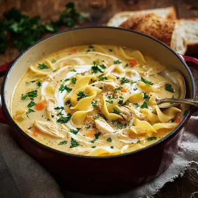 Rich Creamy Chicken Noodle Soup: My Heartwarming Recipe
