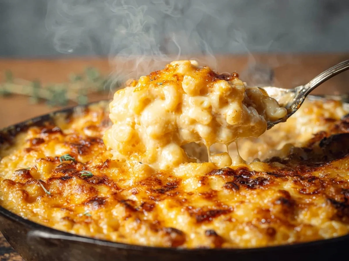 Rich Soul Food Baked Mac and Cheese Recipe - Featured Image
