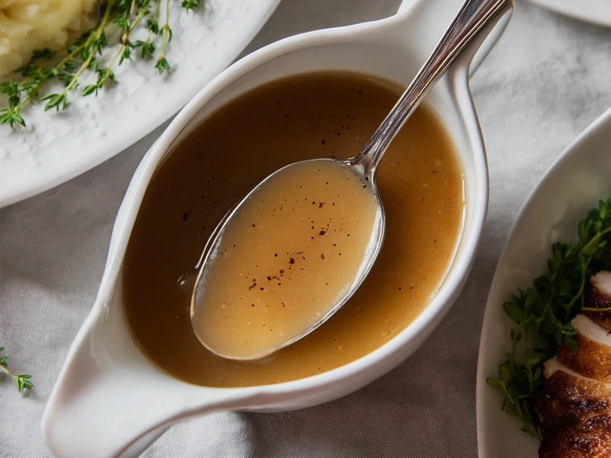 Rich Turkey Gravy from Pan Drippings, a Holiday Must-Have - Featured Image