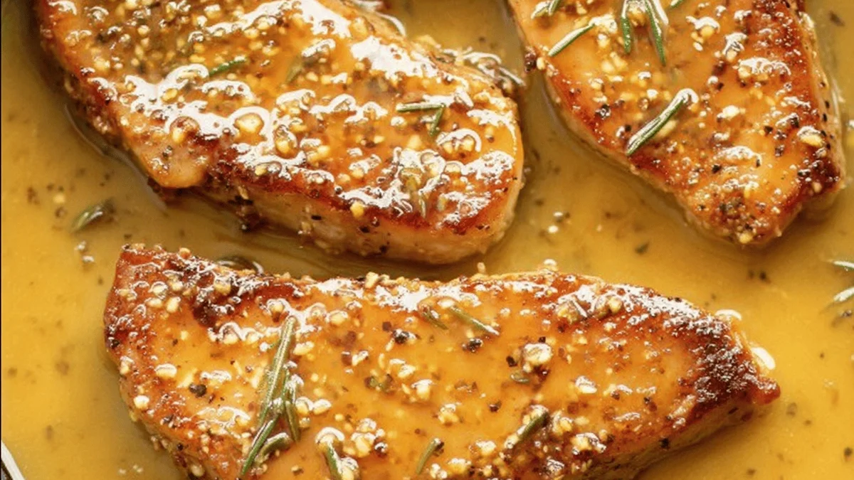 Rosemary Garlic Butter Pork Chops Recipe
