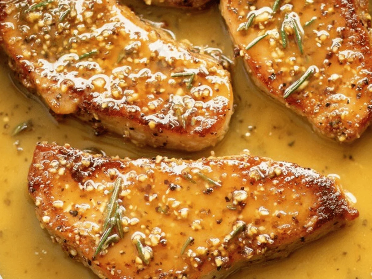Rosemary Garlic Butter Pork Chops Recipe - Featured Image