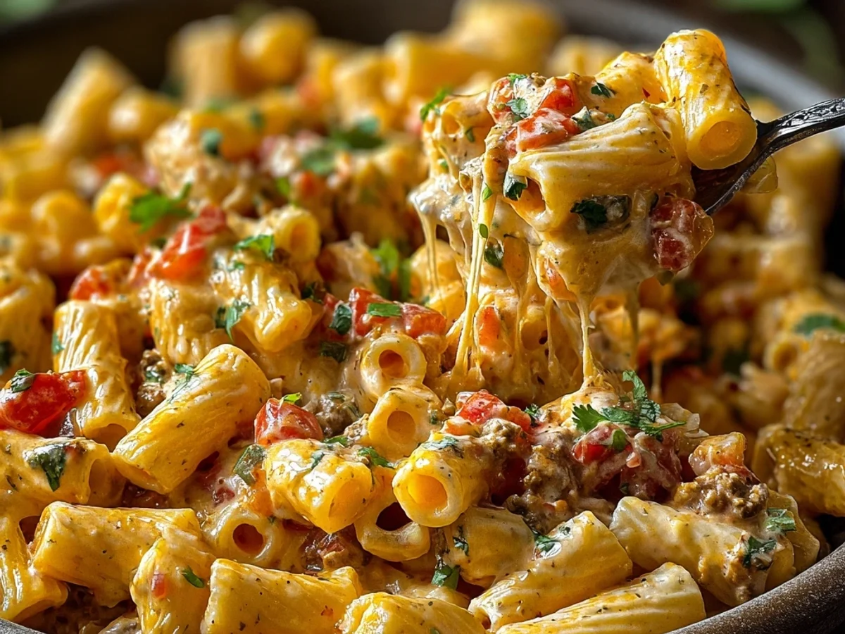 Rotel Pasta Fiesta: Speedy Skillet Tex-Mex Creaminess - Featured Image