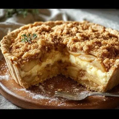 Rustic Apple Cheesecake Crumb Pie Recipe