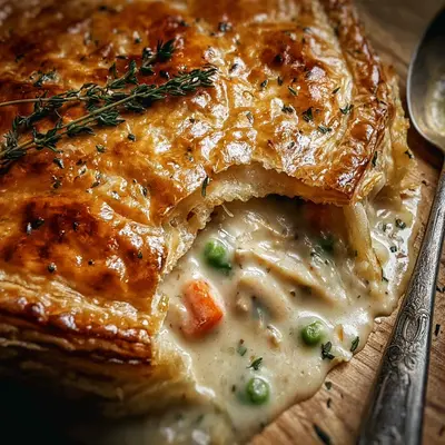 Rustic Chicken Pot Pie: Flaky Crust, Creamy Filling