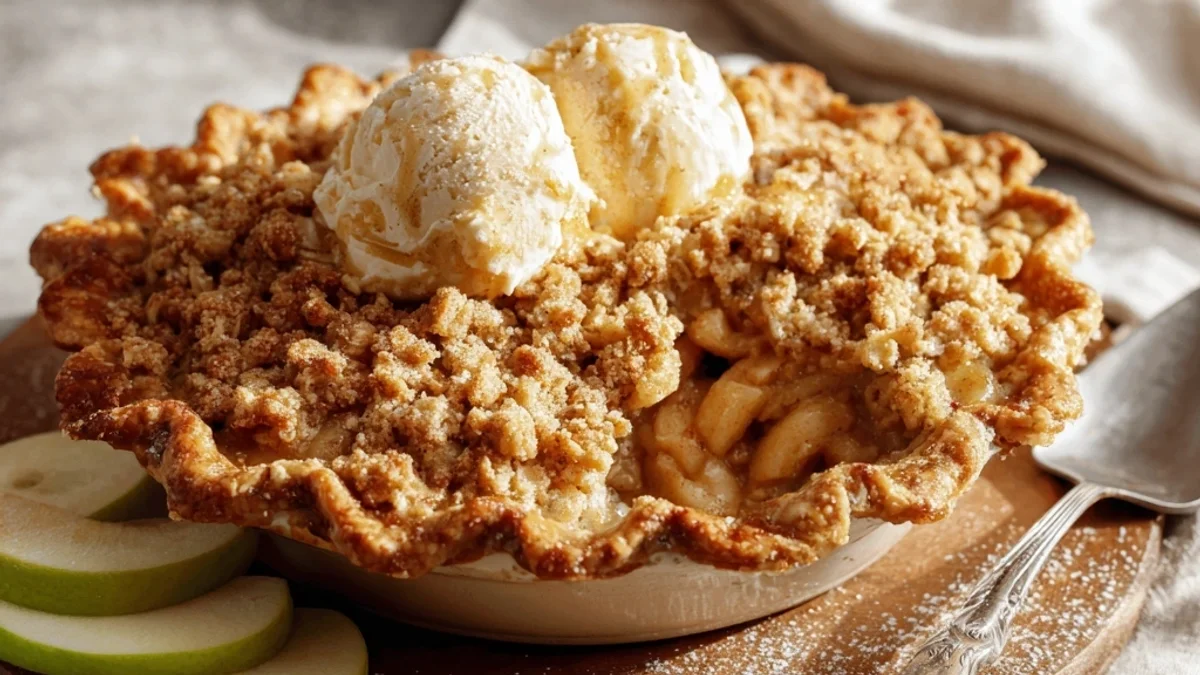 Rustic Dutch Apple Crumble Pie: My Family's Favorite