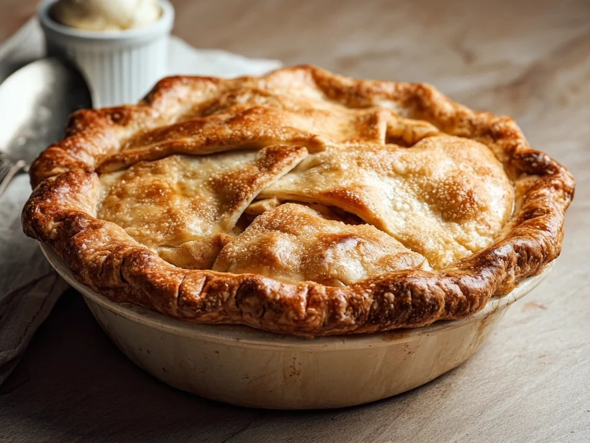 Rustic Grandma's Old Fashioned Apple Pie Recipe - Featured Image