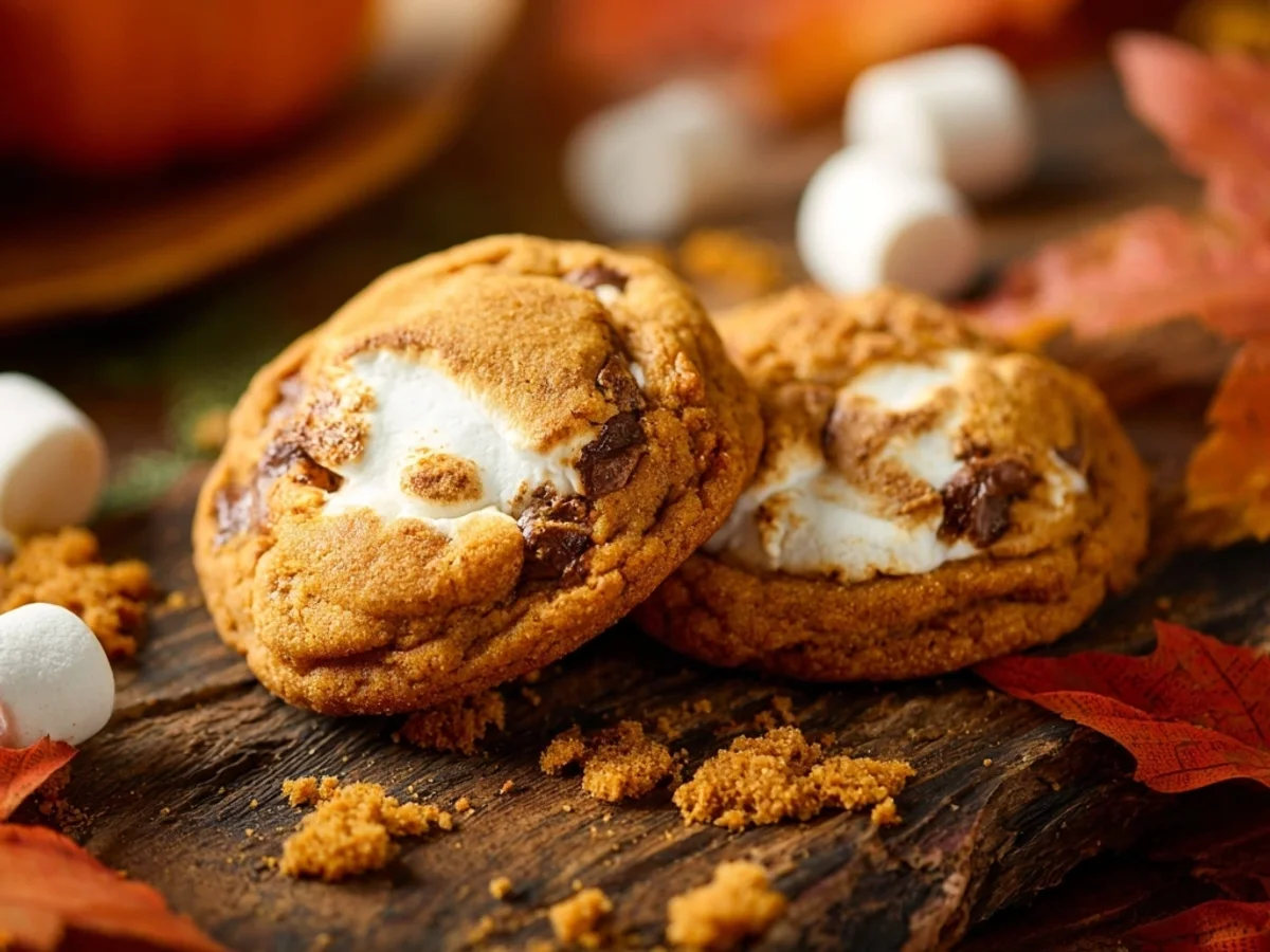 Rustic Pumpkin S'mores Cookies: Autumn's Sweet Embrace - Featured Image