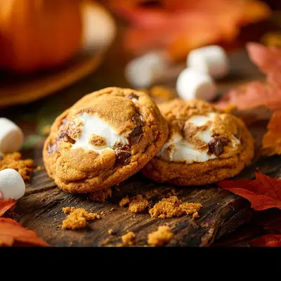 Rustic Pumpkin S'mores Cookies: Autumn's Sweet Embrace