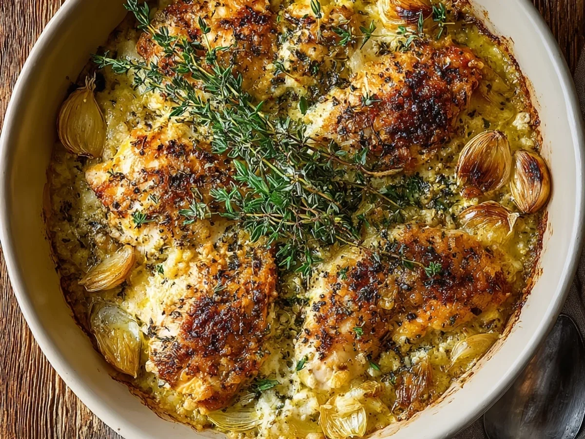 Rustic Savory Baked Herb Chicken Casserole - Featured Image