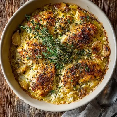 Rustic Savory Baked Herb Chicken Casserole