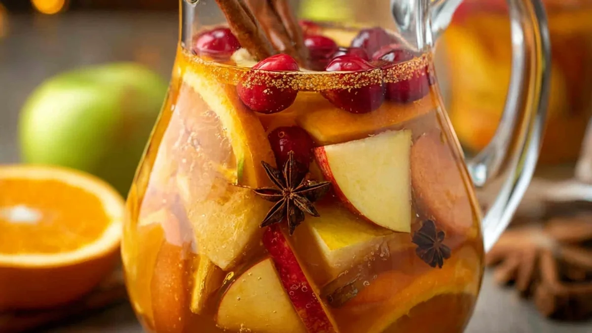 Rustic Spiced Apple Cider Sangria Recipe