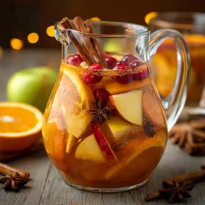 Rustic Spiced Apple Cider Sangria Recipe