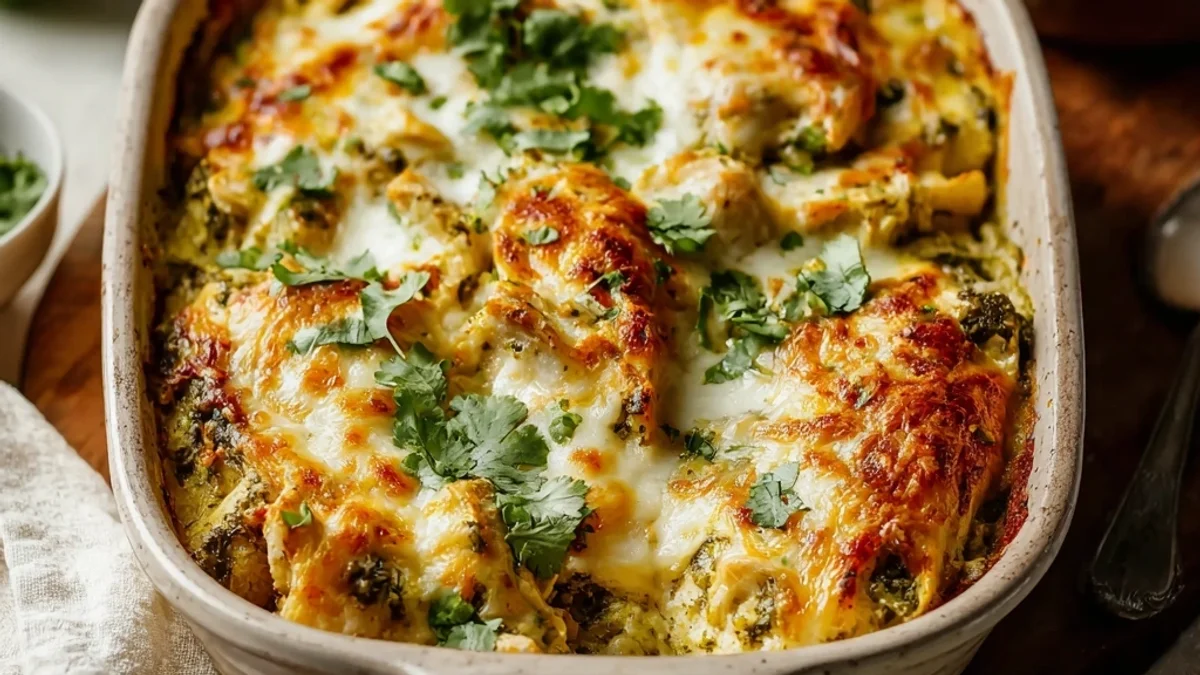 Salsa Verde Chicken Casserole: Quick, Tangy & Hearty