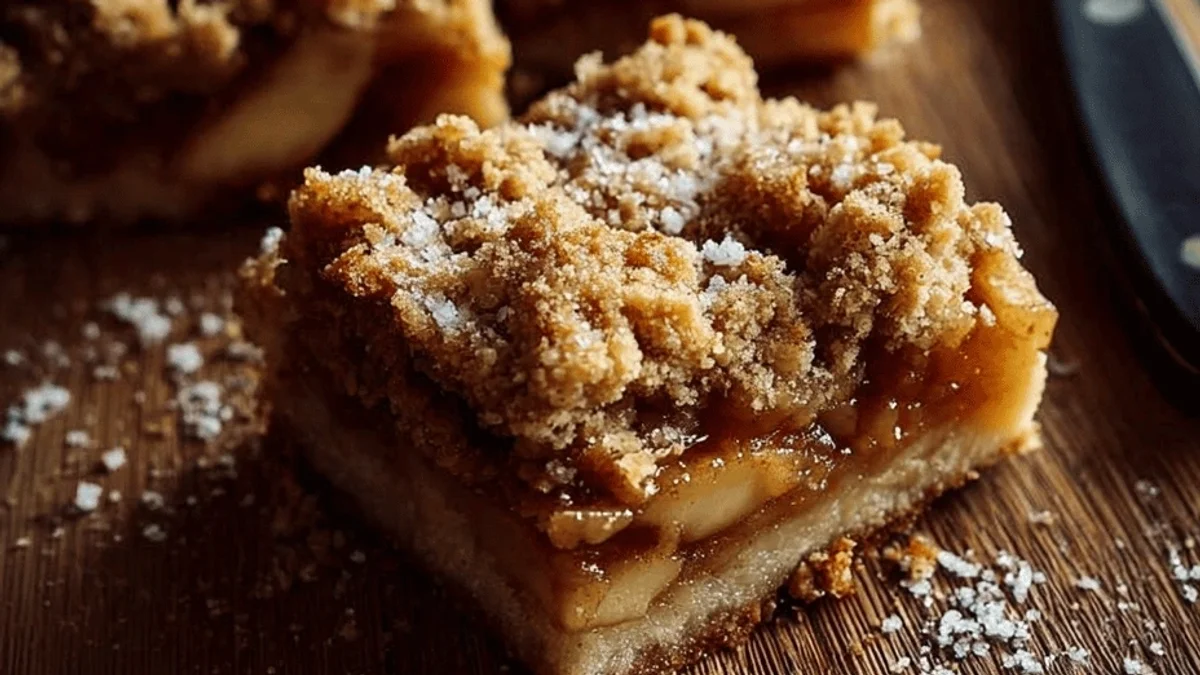 Salted Caramel Apple Crumble Bars: Your Fall Favorite