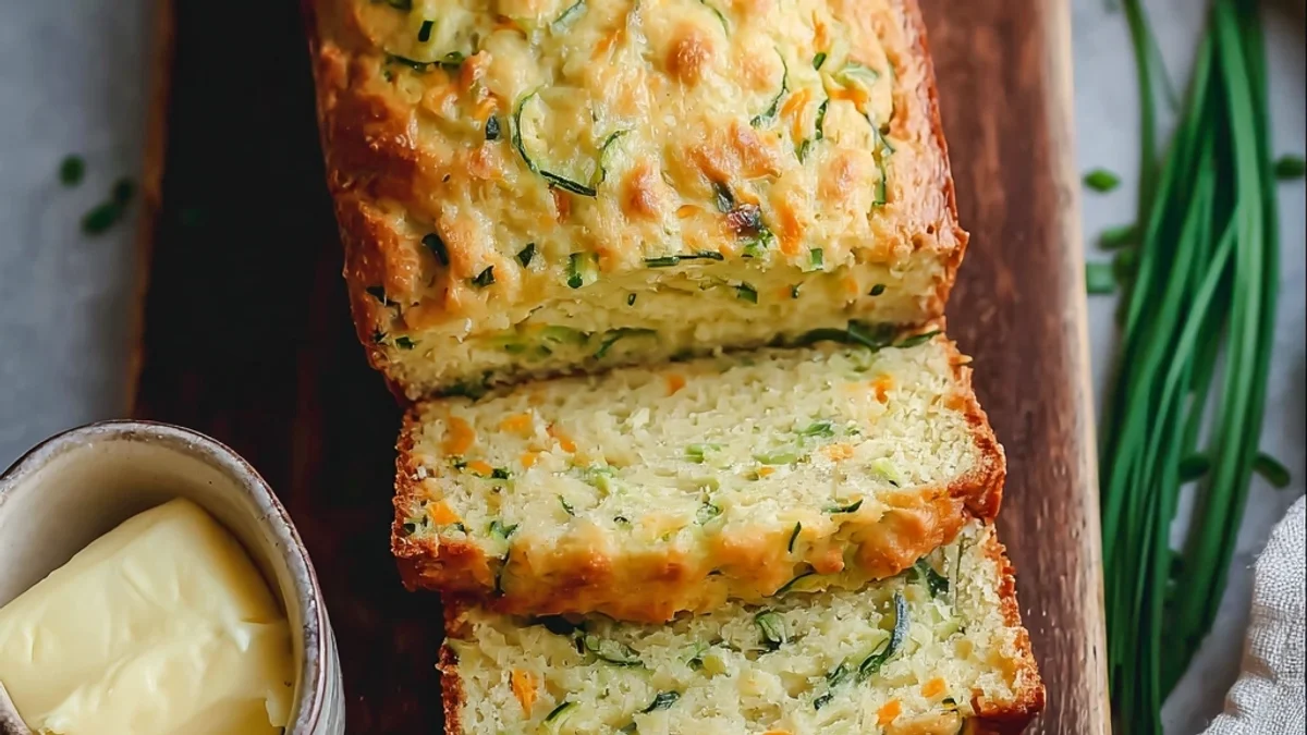 Savory Green Onion Zucchini Cheddar Bread