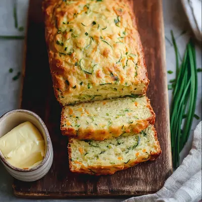 Savory Green Onion Zucchini Cheddar Bread