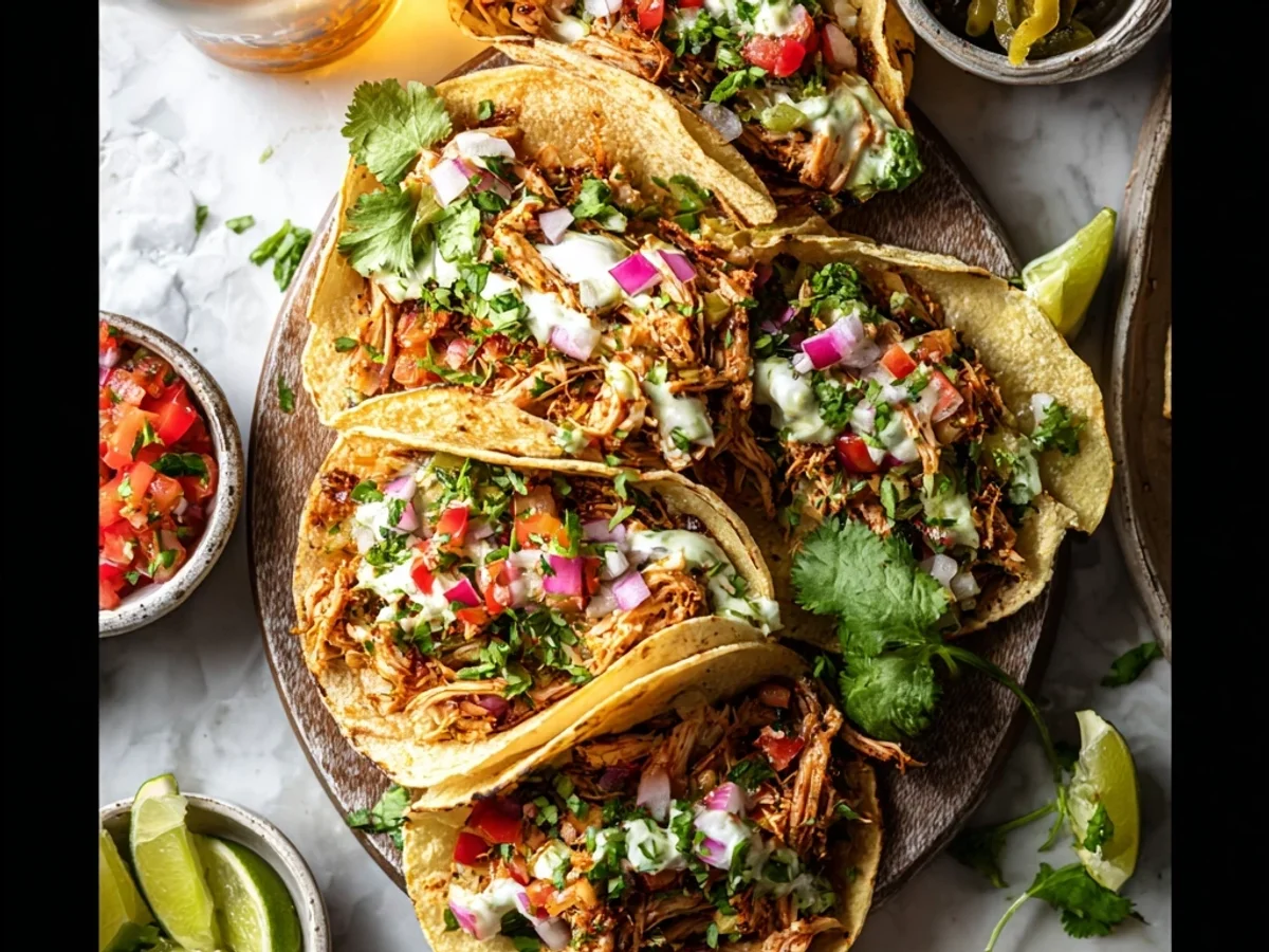 Savory Pulled Chicken Tacos: A Weeknight Flavor Burst - Featured Image