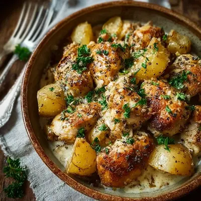 Sheet Pan Garlic Parmesan Chicken & Potatoes