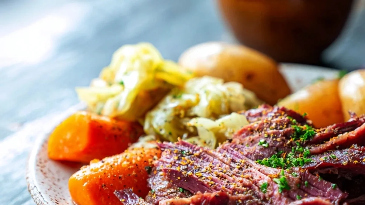 Simple Crockpot Corned Beef & Cabbage: Weeknight Dinner