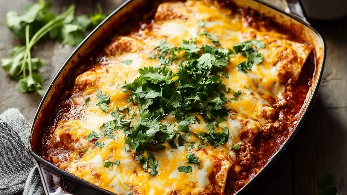 Simple Ground Beef Enchiladas: Hearty & Flavorful Dinner