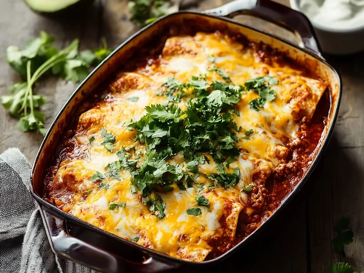 Simple Ground Beef Enchiladas: Hearty & Flavorful Dinner - Featured Image