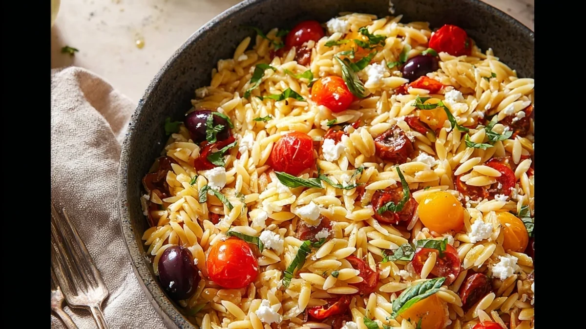 Simple Orzo Tomatoes Feta: Mediterranean Comfort