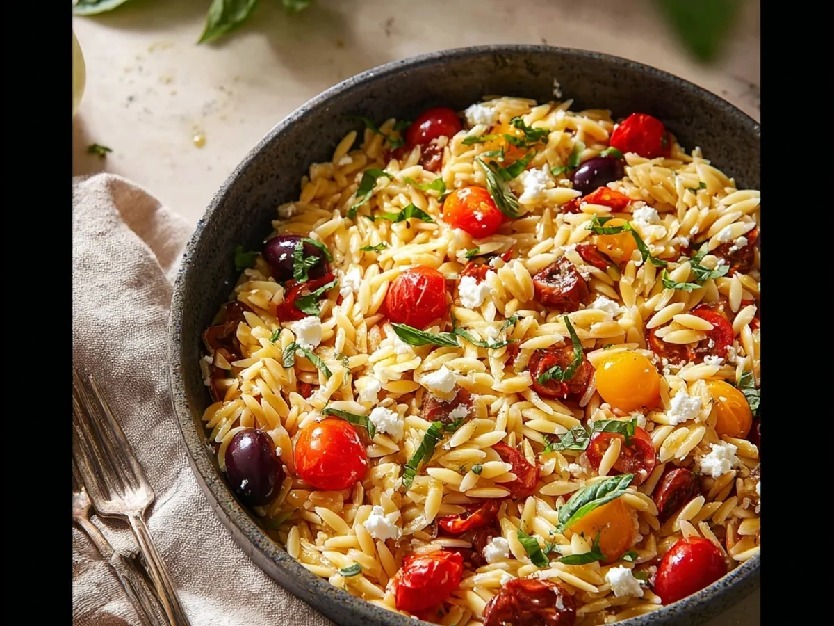 Simple Orzo Tomatoes Feta: Mediterranean Comfort - Featured Image