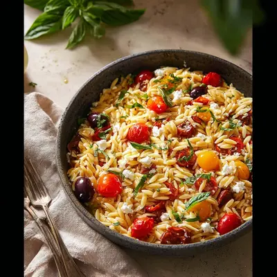 Simple Orzo Tomatoes Feta: Mediterranean Comfort